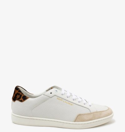 Court Classic Sl 10 White Perforated Leather Trainers