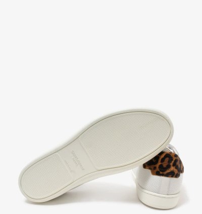 Court Classic Sl 10 White Perforated Leather Trainers