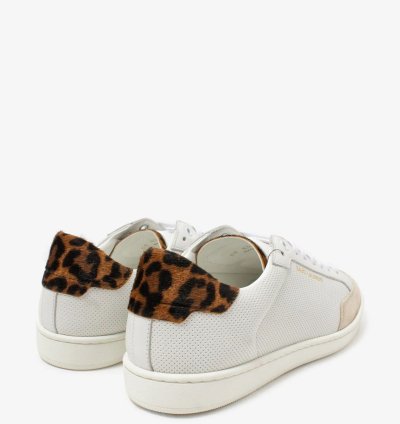 Court Classic Sl 10 White Perforated Leather Trainers