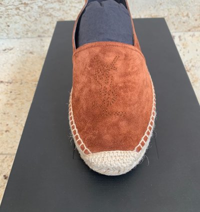 Espadrille 20 Ysl Embroidered In Dark Brown