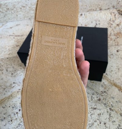 Espadrille 20 Ysl Embroidered In Dark Brown