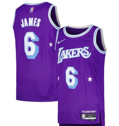 Lebron James Los Angeles Lakers Nike Swingman Player Jersey - City Edition - Purple