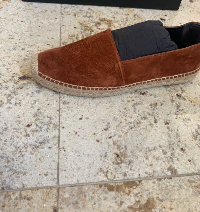 Espadrille 20 Ysl Embroidered In Dark Brown