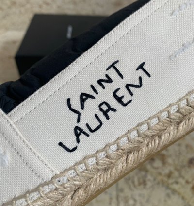 Espadrille 20 Ysl Signature Embroidered