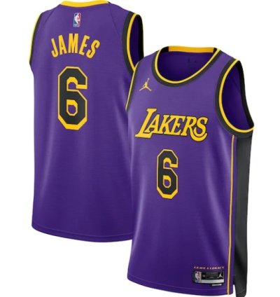 Lebron James Los Angeles Lakers Jordan Brand Unisex Swingman Jersey - Statement Edition - Purple