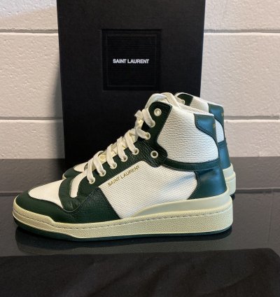 Hi-top Sneakers Saint Laurent Green And Coffe White