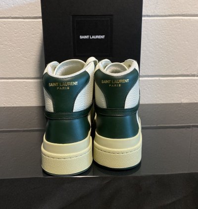 Hi-top Sneakers Saint Laurent Green And Coffe White
