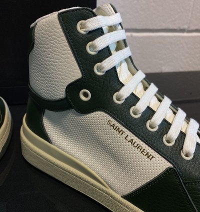 Hi-top Sneakers Saint Laurent Green And Coffe White