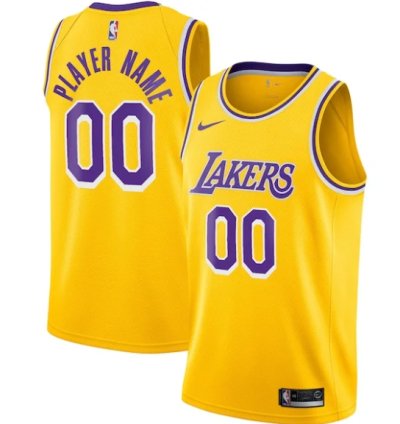 Los Angeles Lakers Nike 202021 Swingman Custom Jersey - Icon Edition - Gold