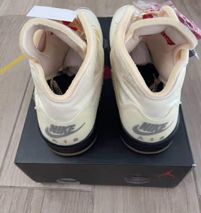 Jordan 5 Retro Off-white Sail Fire Red