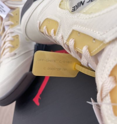 Jordan 5 Retro Off-white Sail Fire Red