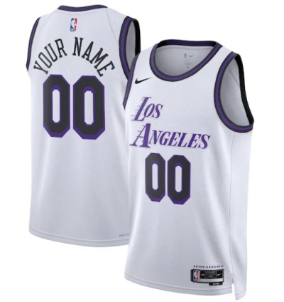 Los Angeles Lakers Nike Unisex 202223 Swingman Custom Jersey - City Edition - White