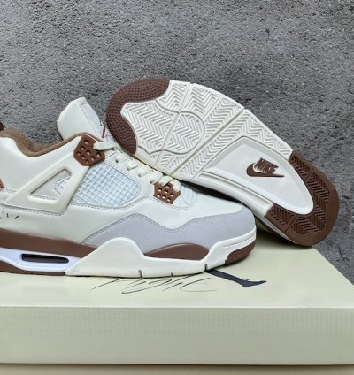 Nike Air Jordan 4 Retro Sb White Brown Sneakers