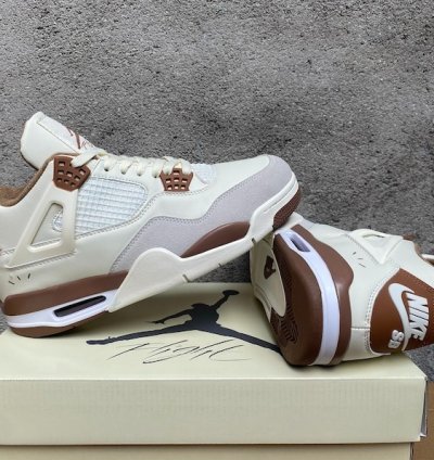 Nike Air Jordan 4 Retro Sb White Brown Sneakers
