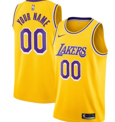 Los Angeles Lakers Nike Custom Swingman Jersey Gold - Icon Edition