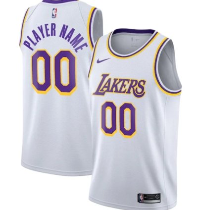 Los Angeles Lakers Nike 202021 Swingman Custom Jersey - Association Edition - White