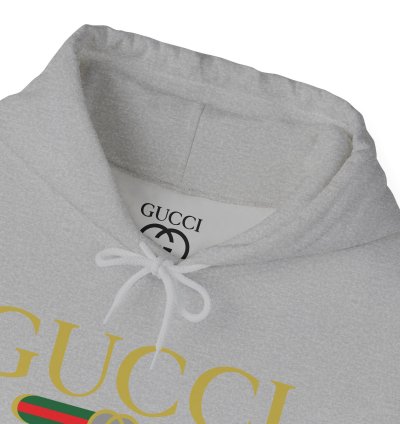 Gucci Gg Logo Grey Hoodie - Size Usa