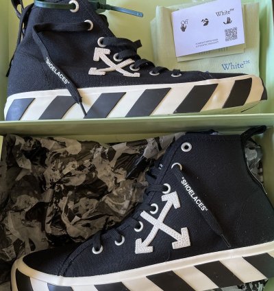 Mid Top Vulcanized Sneakers Off-white Shoes