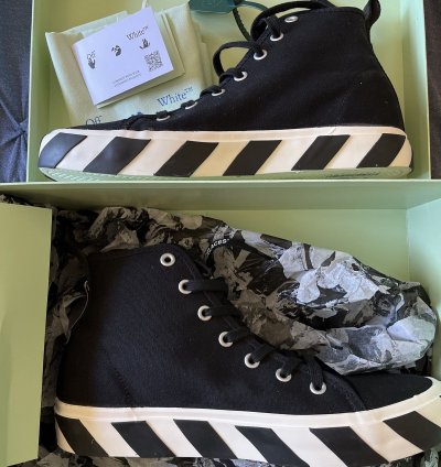 Mid Top Vulcanized Sneakers Off-white Shoes