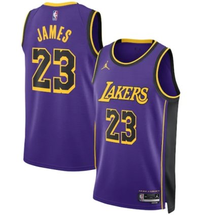 Lebron James Los Angeles Lakers Jordan Brand Unisex Swingman Jersey - Statement Edition - Purple