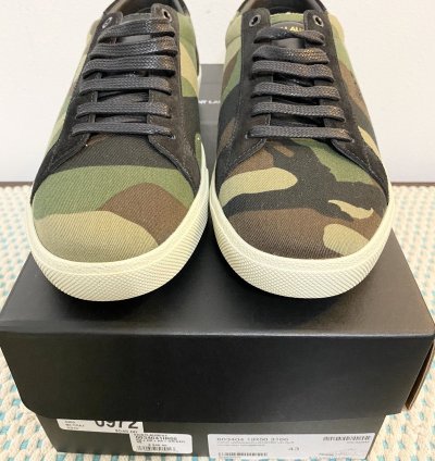 New Saint Laurent Camo Logo Court Sneaker