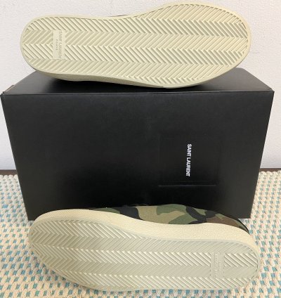 New Saint Laurent Camo Logo Court Sneaker