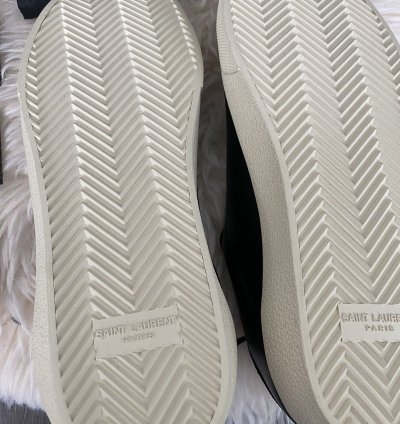 New Super Limited Runway Saint Laurent Logo Leather Sneakers