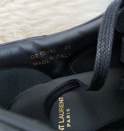 New Super Limited Runway Saint Laurent Logo Leather Sneakers