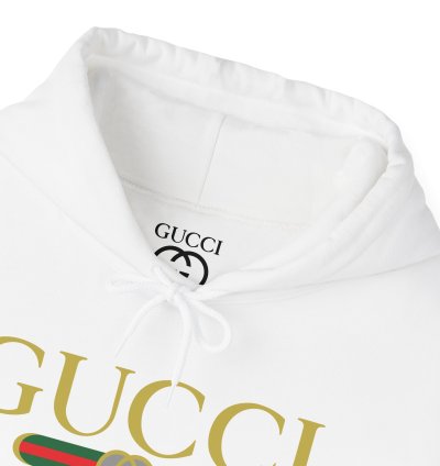 Gucci Gg Logo White Hoodie - Size Usa