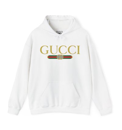 Gucci Gg Logo White Hoodie - Size Usa