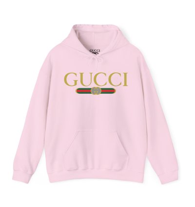 Gucci Gg Logo Light Pink Hoodie - Size Usa