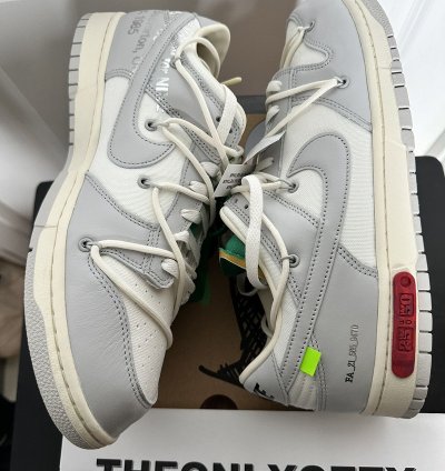 Nike Dunk Low Off-white Lot 25 Sail Neutral Grey-pale Ivory