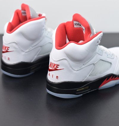Nike Air Jordan 5 Retro Fire Red Silver Tongue
