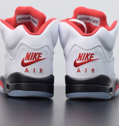 Nike Air Jordan 5 Retro Fire Red Silver Tongue