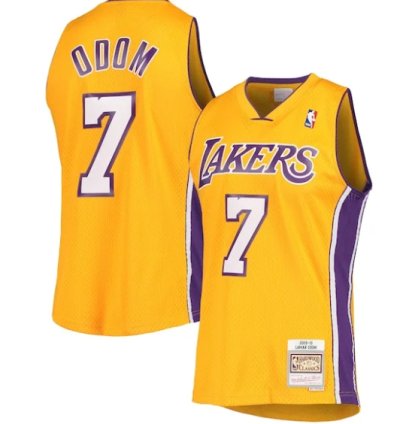 Lamar Odom Los Angeles Lakers 200102 Hardwood Classics Swingman Jersey - Gold