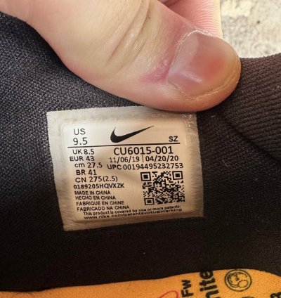 Nike Off-white Black Air Rubber Dunk Sneakers