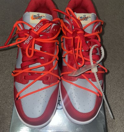 Nike Off-white University Red Dunk Low