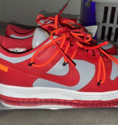 Nike Off-white University Red Dunk Low