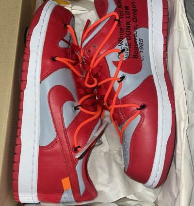 Nike Off-white University Red Dunk Low