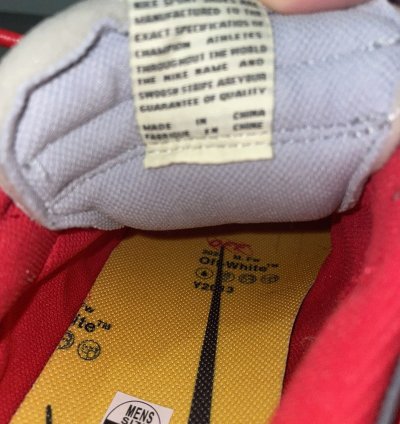 Nike Off-white University Red Dunk Low