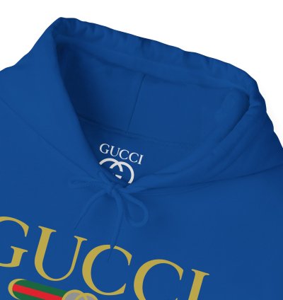 Gucci Gg Logo Blue Hoodie - Size Usa