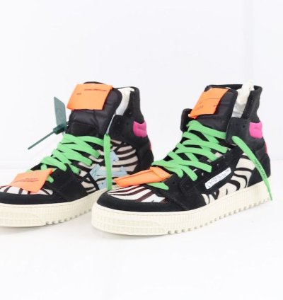 O1rshd1 3 0 Off Court Leather Sneakers In Zebra Black