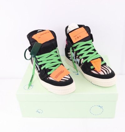 O1rshd1 3 0 Off Court Leather Sneakers In Zebra Black