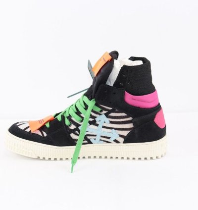 O1rshd1 3 0 Off Court Leather Sneakers In Zebra Black