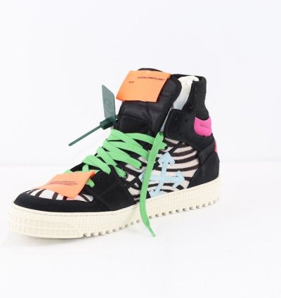 O1rshd1 3 0 Off Court Leather Sneakers In Zebra Black