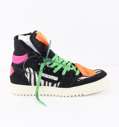 O1rshd1 3 0 Off Court Leather Sneakers In Zebra Black