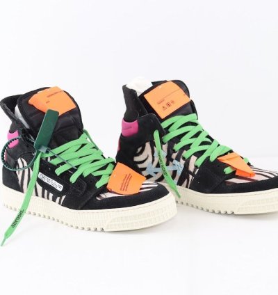 O1rshd1 3 0 Off Court Leather Sneakers In Zebra Black