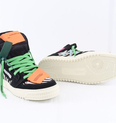 O1rshd1 3 0 Off Court Leather Sneakers In Zebra Black
