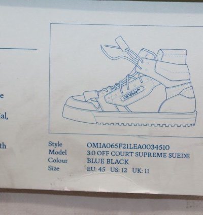 O1rshd1 3 0 Off Court Supreme Suede Sneakers In Blue Black