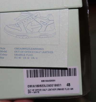 O1rshd1 3 Out Of Office Sneakers In Fluo Orange White